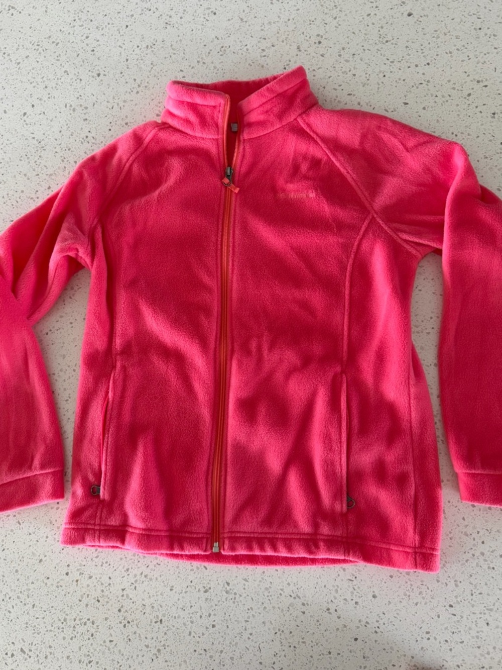 Columbia Hot Pink Fleece Jacket Full Zip- XL